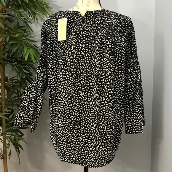 Michael Kors Black and White Long Sleeve Top M - Picture 4 of 5